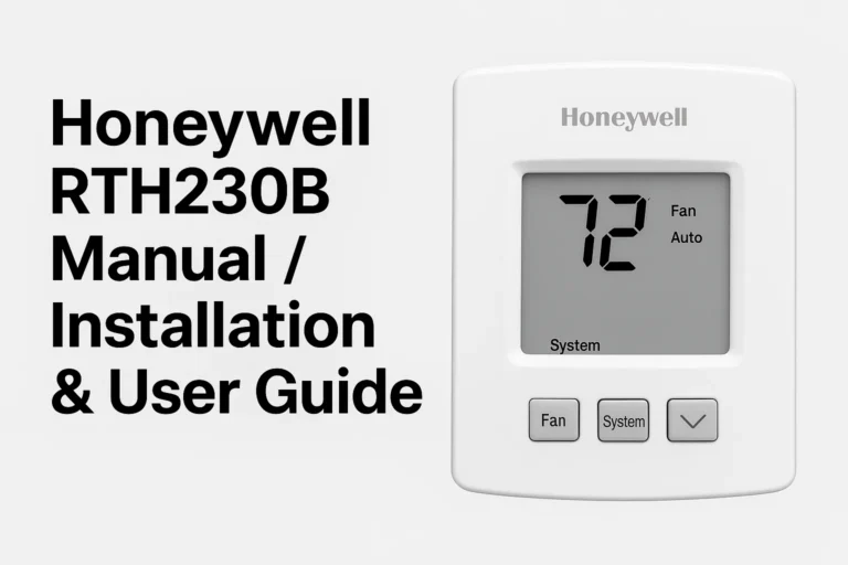 Honeywell RTH230B Manual / Installation & User Guide