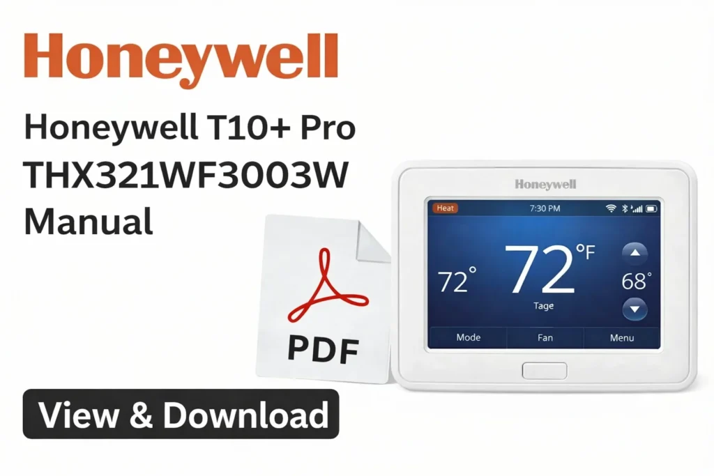 Honeywell T10+ Pro THX321WF3003W Manual | PDF User & Install Guide