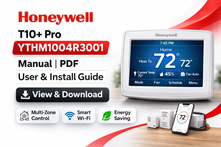 Honeywell T10+ Pro YTHM1004R3001 Manual | PDF User & Install Guide