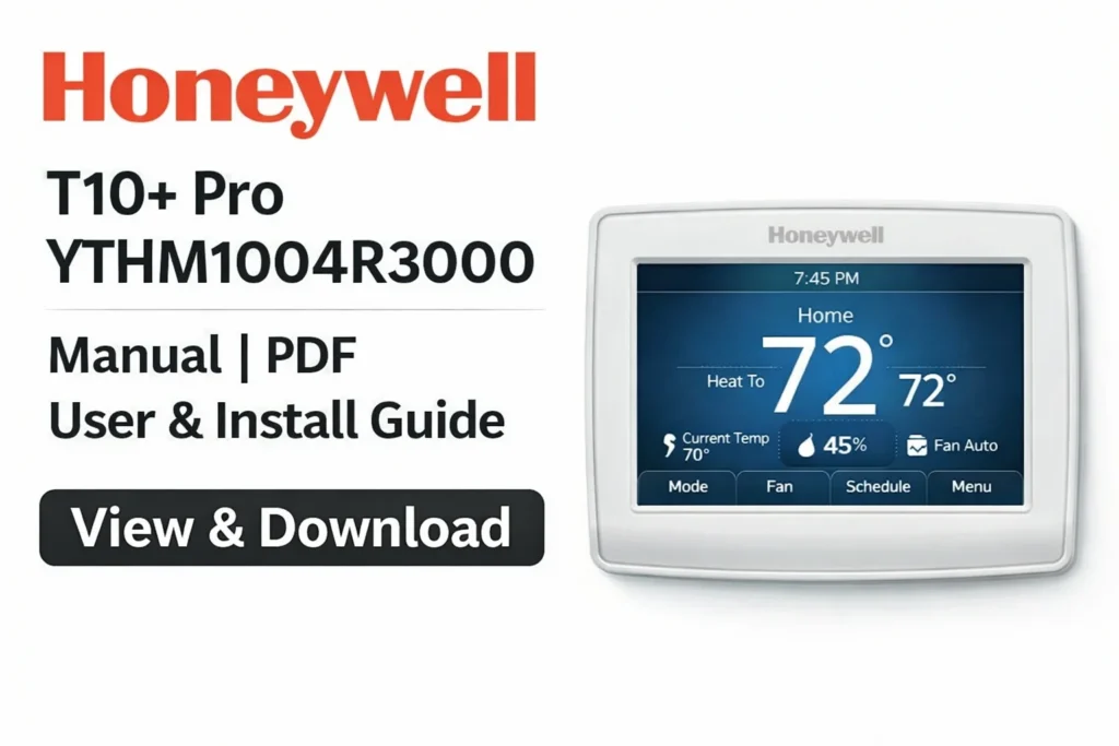 Honeywell T10+ Pro YTHM1004R3000 Manual | PDF User & Install Guide
