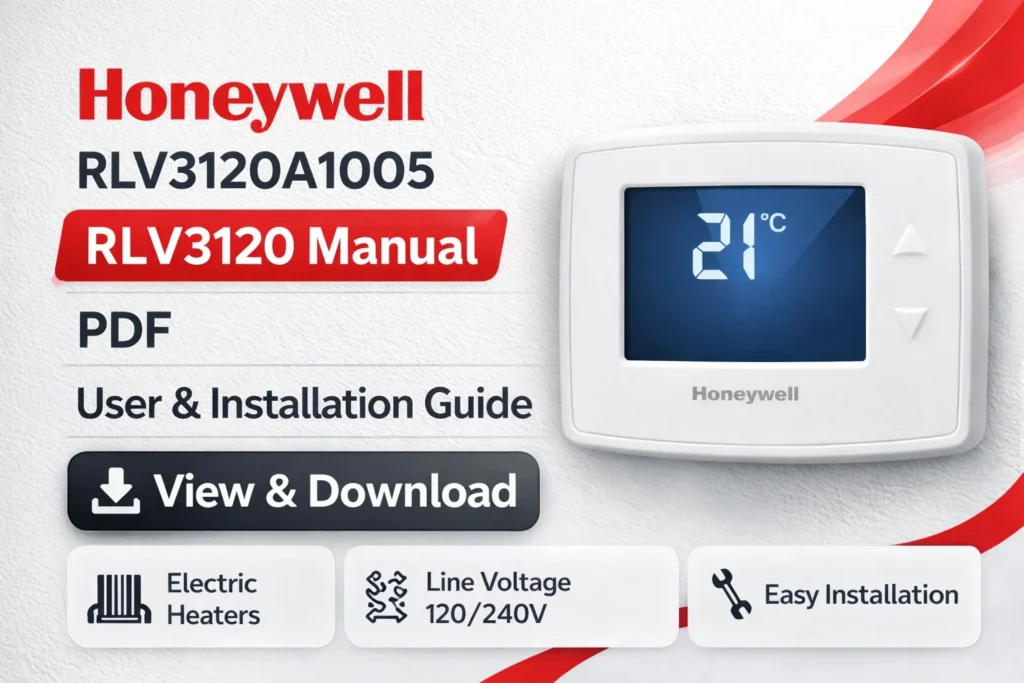 Honeywell RLV3120A1005 thermostat manual download